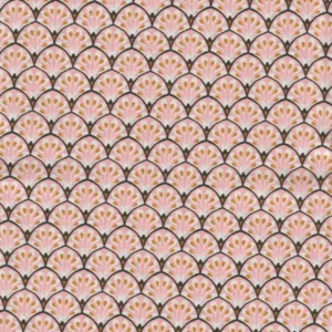 100% katoen Cretonne pauw licht roze