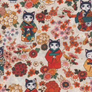 100% katoen Kimono Cat roze