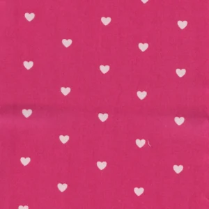 100% katoen hartjes roze-wit