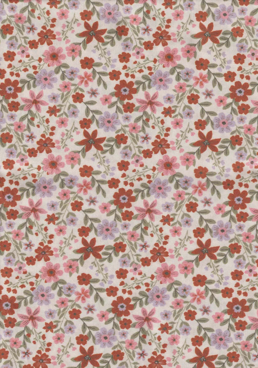 100% katoen levendige ditsy bloemenprint